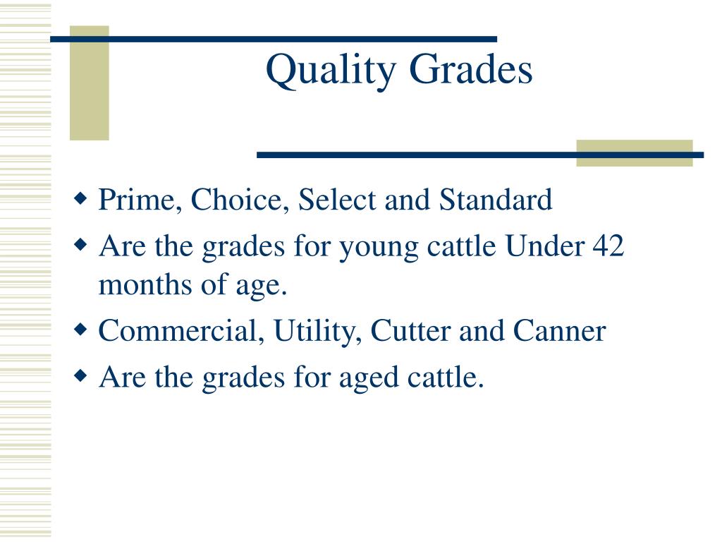 PPT Quality and Yield Grading PowerPoint Presentation, free download