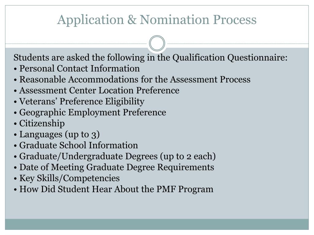 PPT Presidential Management Fellows (PMF) Program PowerPoint