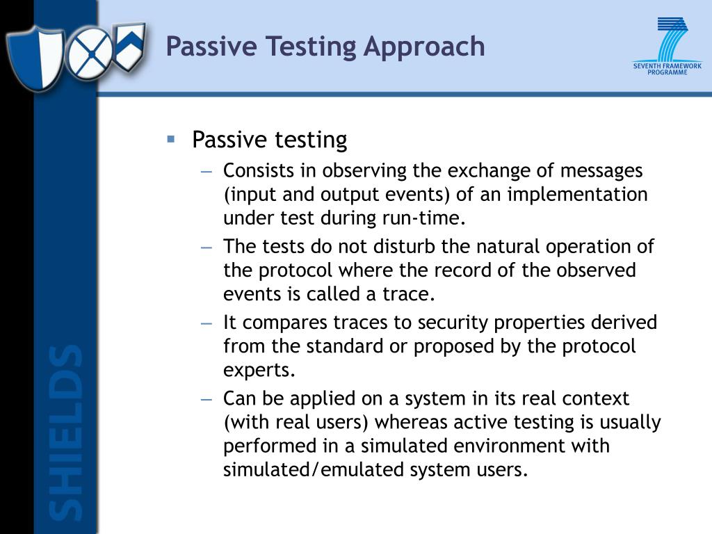 PPT Practical experience gained from passive testing of  based