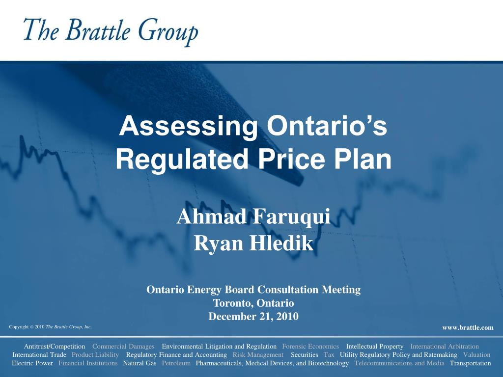 PPT Assessing Ontario’s Regulated Price Plan Ahmad Faruqui Ryan