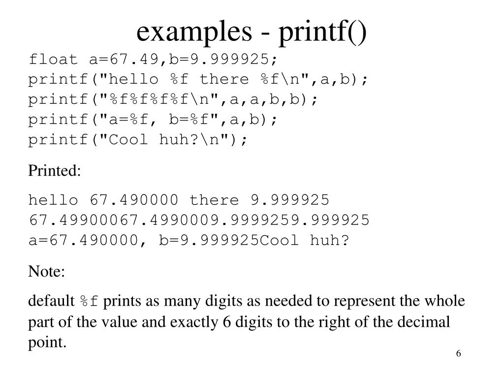 PPT printf() PowerPoint Presentation, free download ID3426680