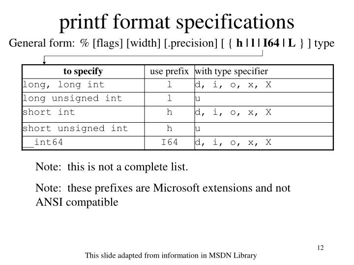 PPT printf() PowerPoint Presentation ID3426680