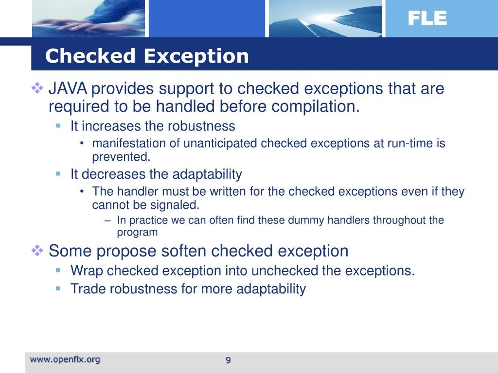 PPT Exception Handling Mechanism in FLE PowerPoint Presentation, free download ID3430032