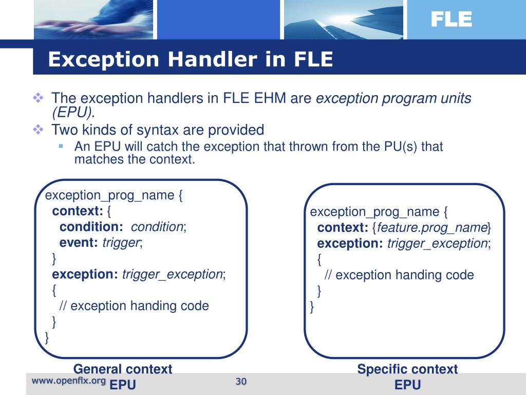 PPT Exception Handling Mechanism in FLE PowerPoint Presentation, free download ID3430032