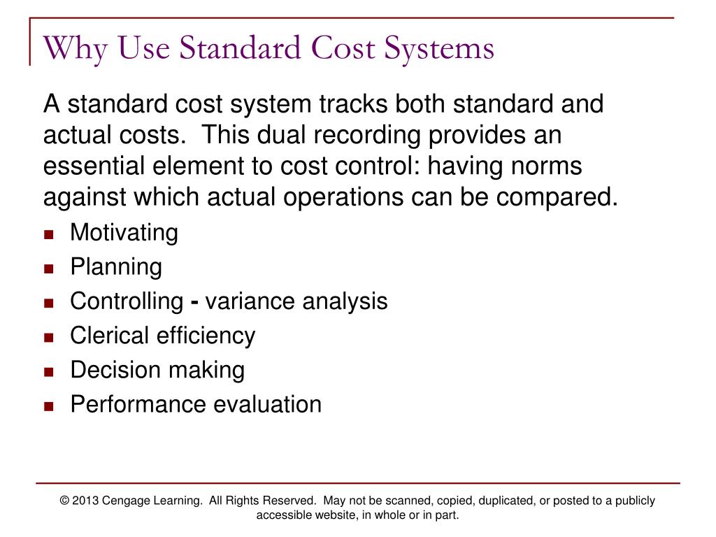 PPT Chapter 7 Standard Costing and Variance Analysis PowerPoint