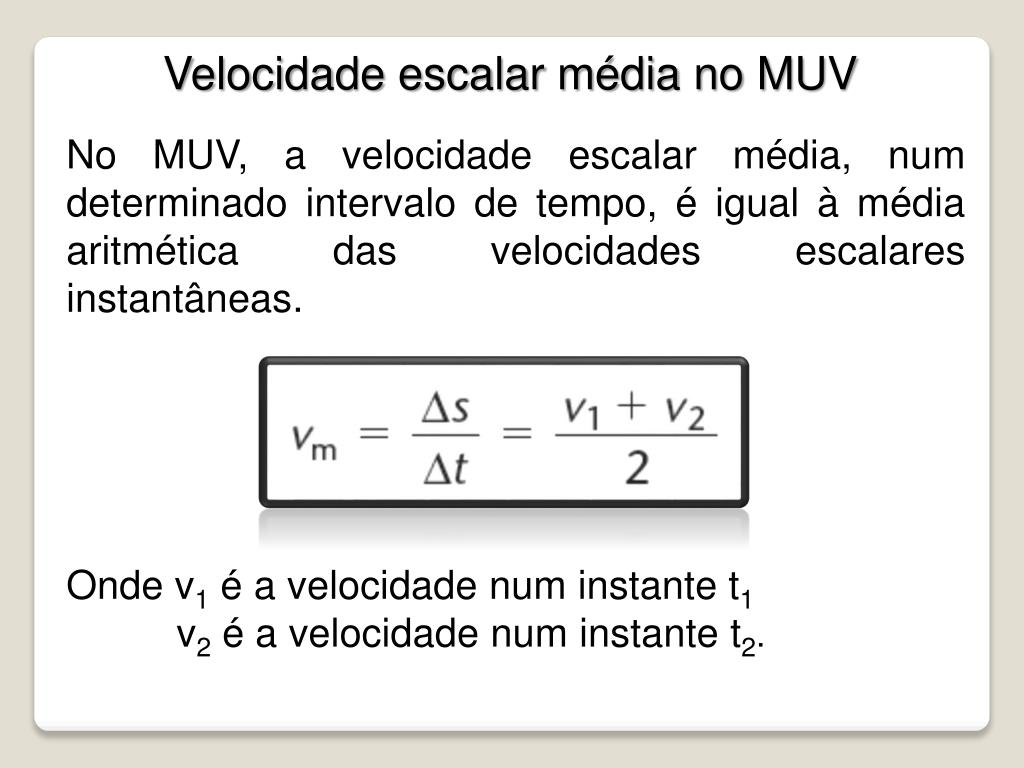 PPT Movimento Uniformemente Variado (MUV) PowerPoint Presentation