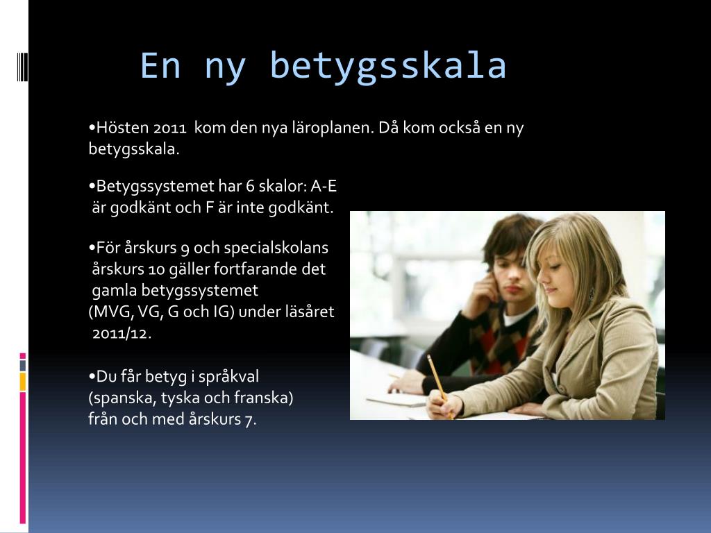 PPT Visste du det här om den nya betygsskalan? PowerPoint