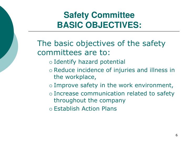 PPT SAFETY COMMITTEE GUIDELINES PowerPoint Presentation ID3452111