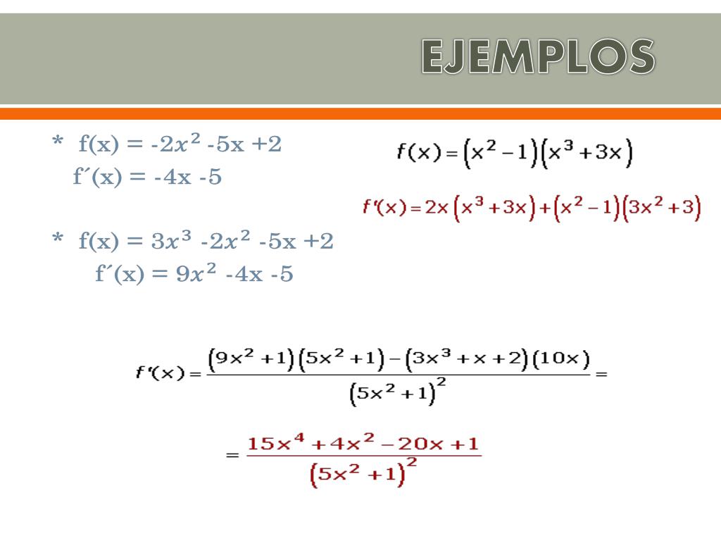 PPT DERIVADAS PowerPoint Presentation, free download