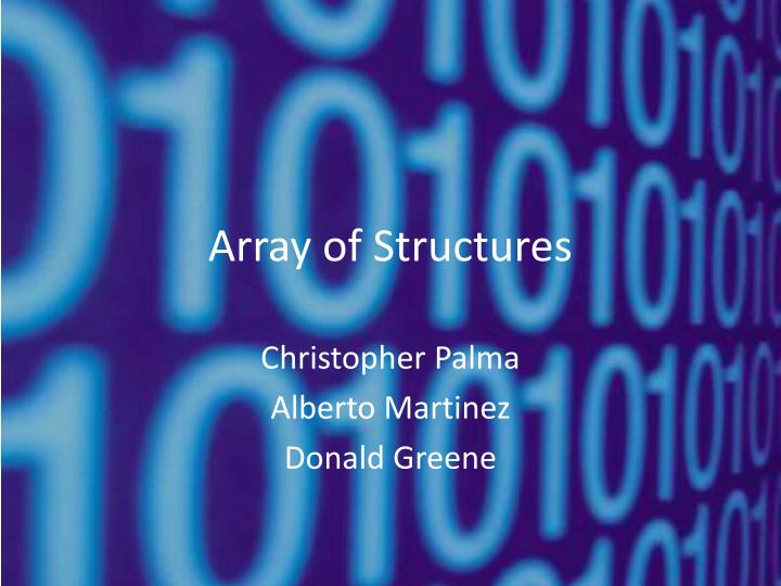 PPT Array of Structures PowerPoint Presentation, free download ID