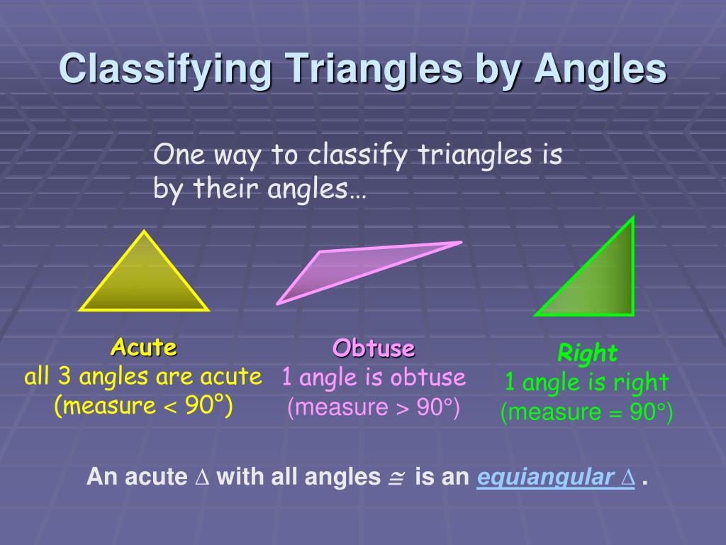 PPT 4.1 Classifying Triangles PowerPoint Presentation, free download