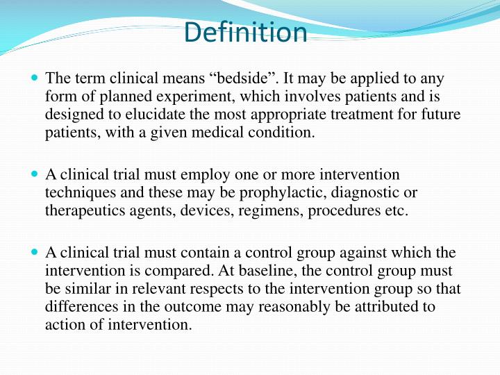 PPT CLINICAL TRIALS PowerPoint Presentation ID3456746