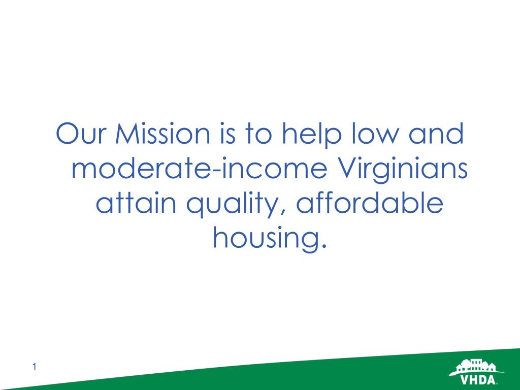 PPT Virginia Housing Development Authority 601 S. Belvidere St