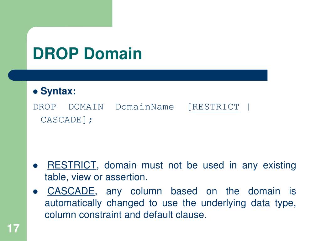 PPT SQL99 Schema Definition, Constraints, Queries