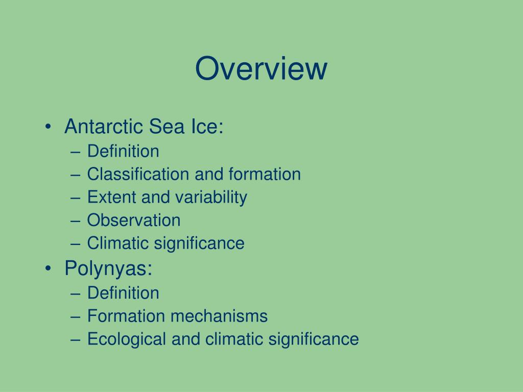 PPT Antarctic Sea Ice and Polynyas PowerPoint Presentation, free
