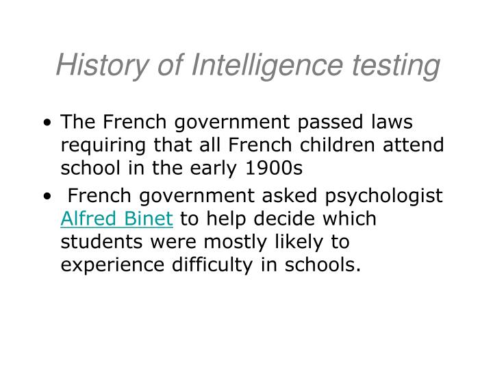 PPT History of Intelligence testing PowerPoint Presentation, free PPT History of Intelligence testing PowerPoint Presentation, free
