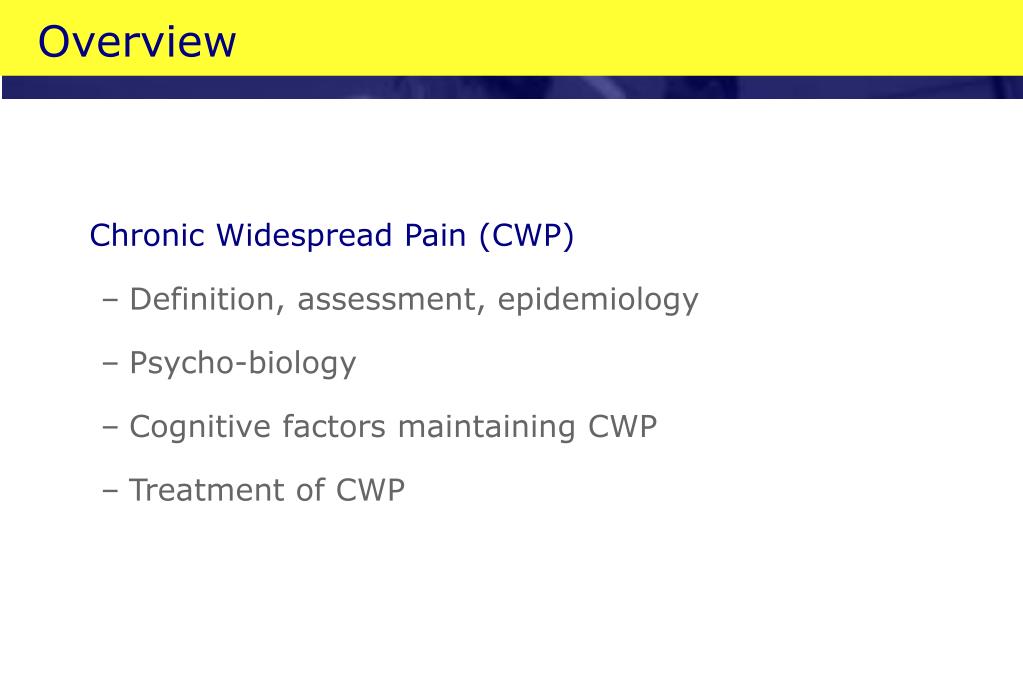 PPT Chronic Widespread Pain PowerPoint Presentation, free download