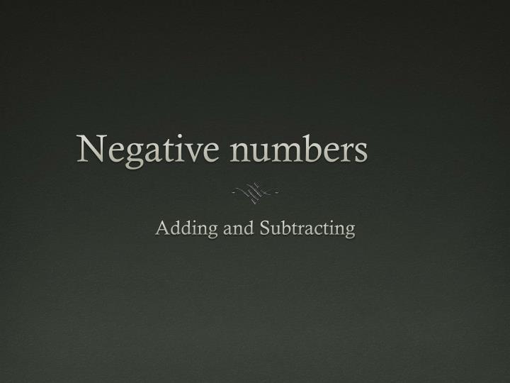 PPT Negative numbers PowerPoint Presentation, free download ID3477263