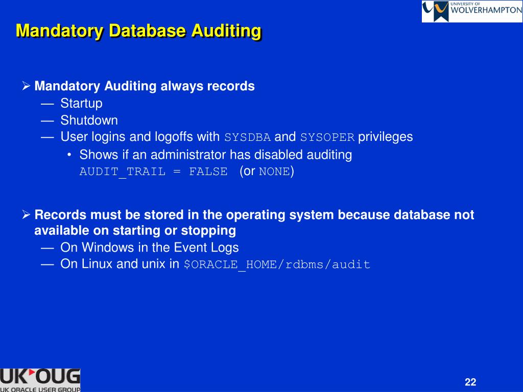 PPT Auditing Techniques for Oracle Database 11g PowerPoint