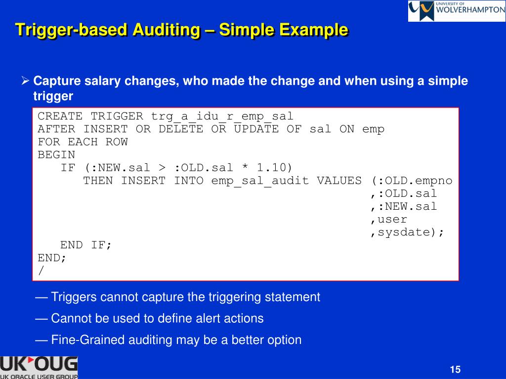 PPT Auditing Techniques for Oracle Database 11g PowerPoint