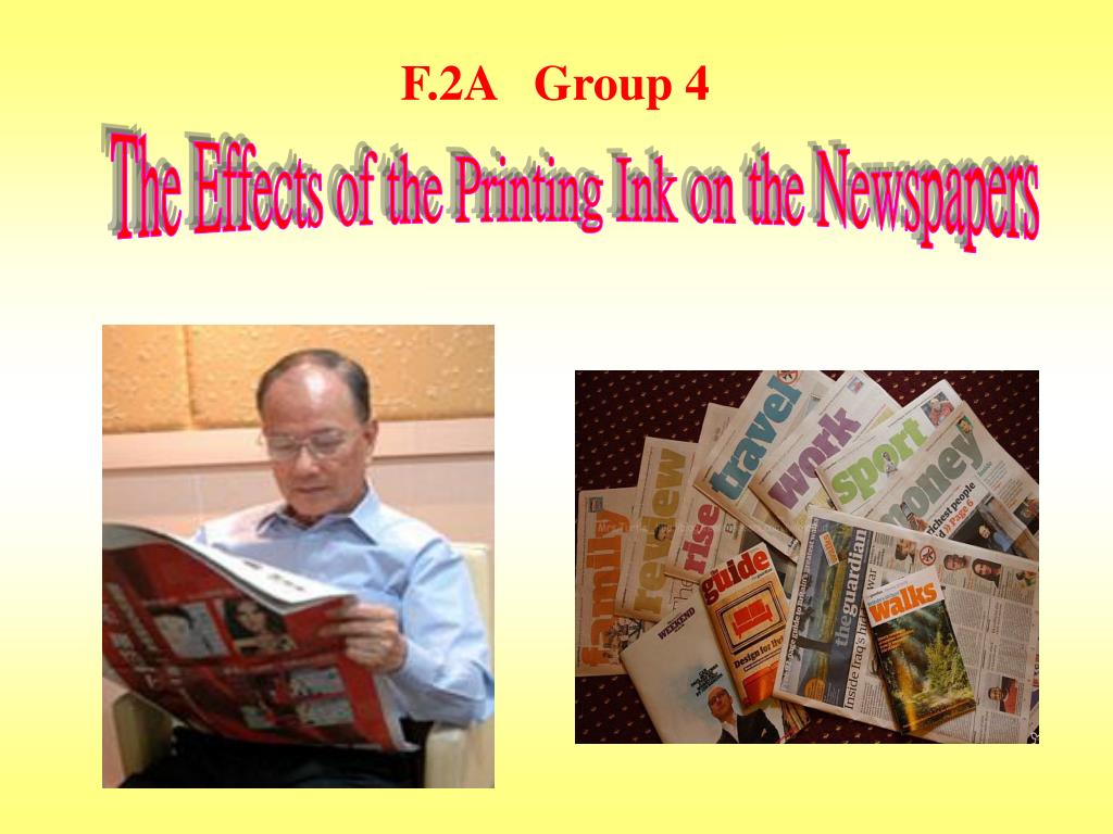 PPT The Effects of the Printing Ink on the Newspapers PowerPoint