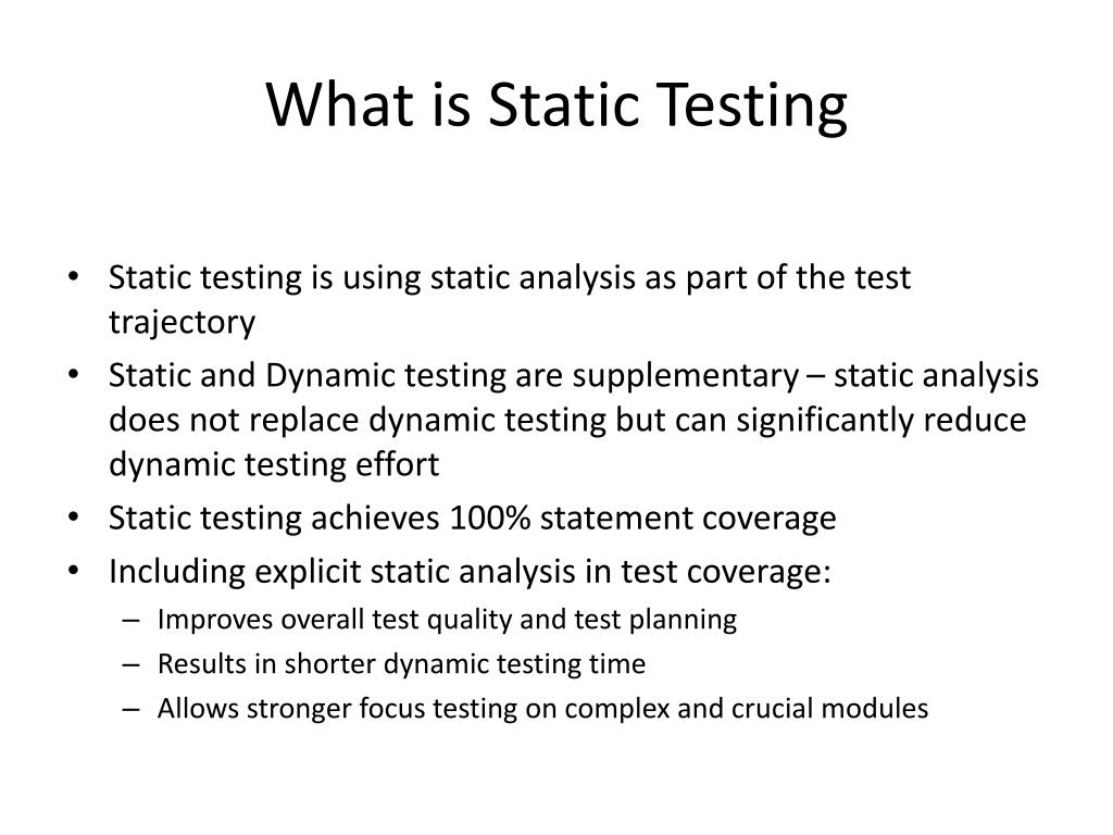 PPT What is Static Analysis PowerPoint Presentation, free download