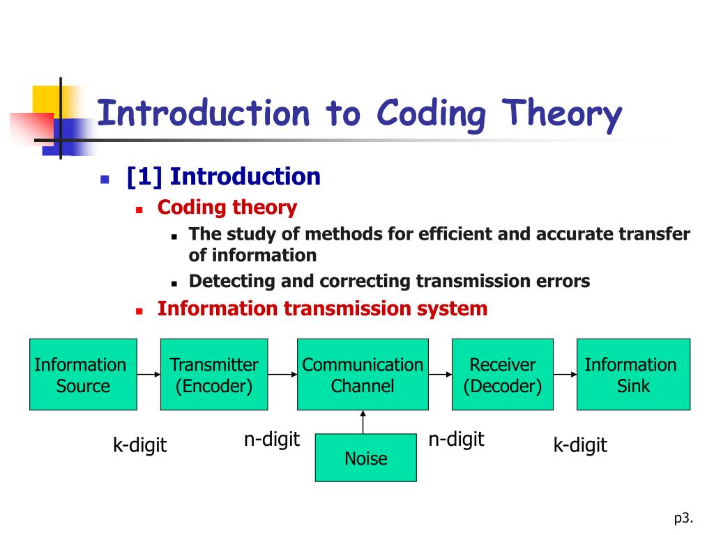 PPT Introduction to Coding Theory PowerPoint Presentation, free