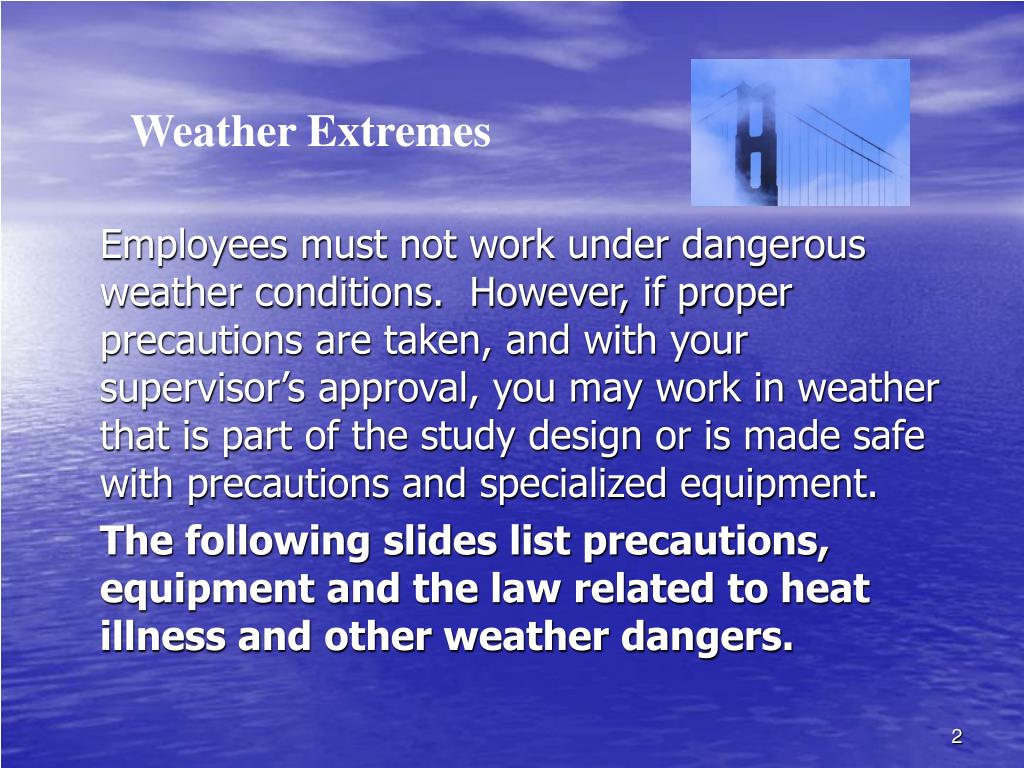 PPT Weather Extremes and Heat Illness Training PowerPoint