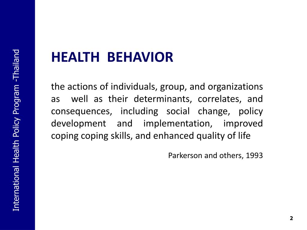 PPT - HEALTH BEHAVIOR MODELS PowerPoint Presentation, free download