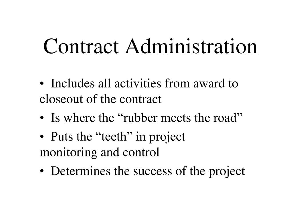 PPT Contract Administration PowerPoint Presentation, free download