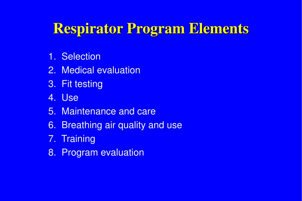 PPT OSHA’s Respiratory Protection Standard 29 CFR 1910.134 PowerPoint