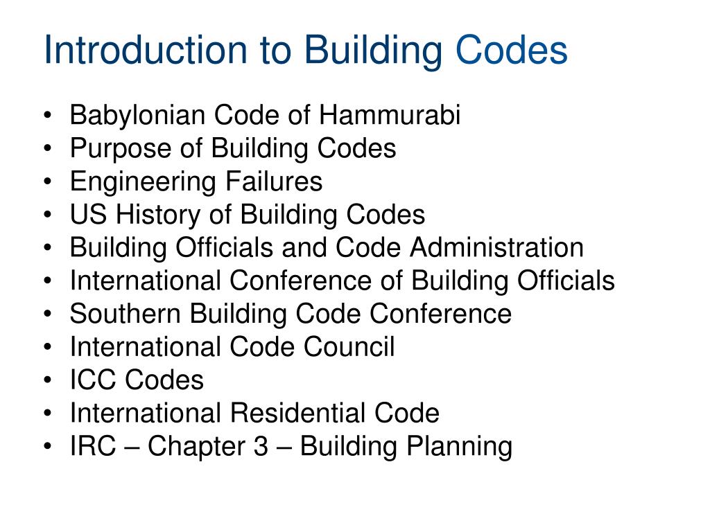 PPT Introduction to Building Codes PowerPoint Presentation, free