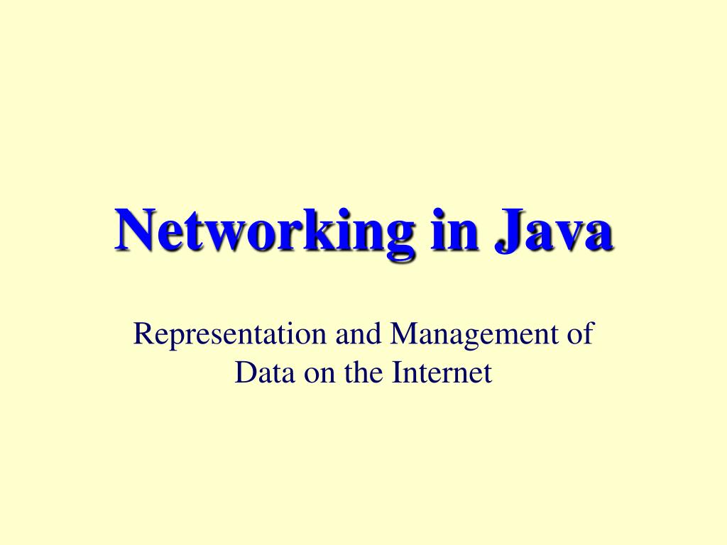 PPT Networking in Java PowerPoint Presentation, free download ID