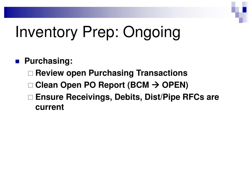 PPT Physical Inventory Prep & Inventory Weekend PowerPoint