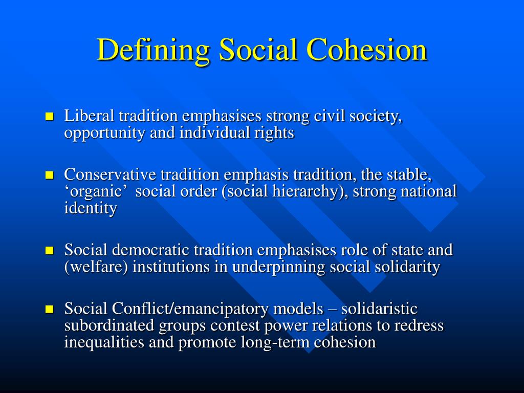 PPT Defining Social Cohesion PowerPoint Presentation, free download