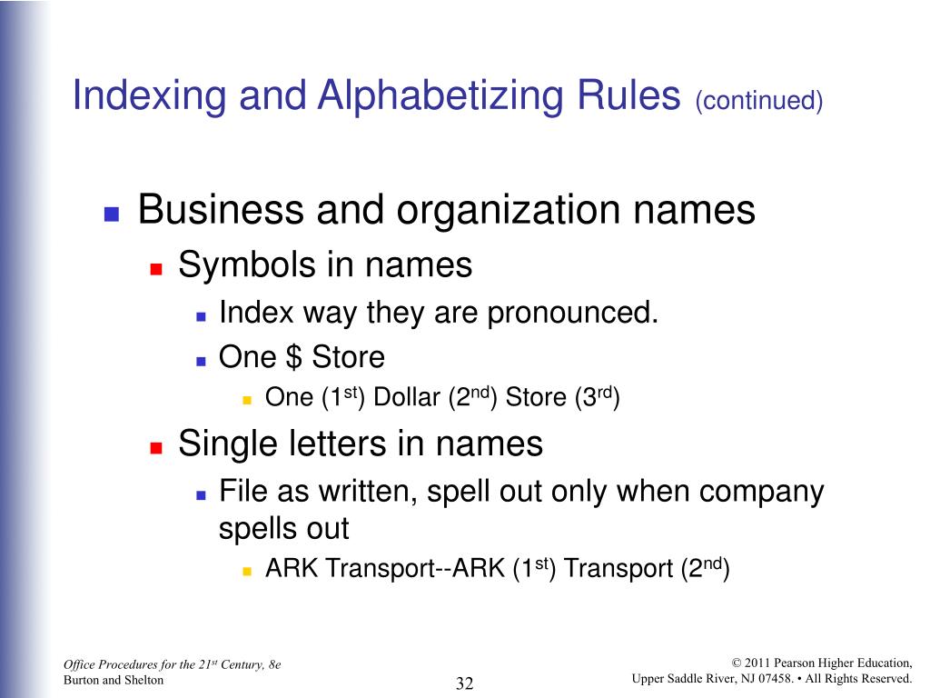 How Many Rules Are There For Alphabetic Filing