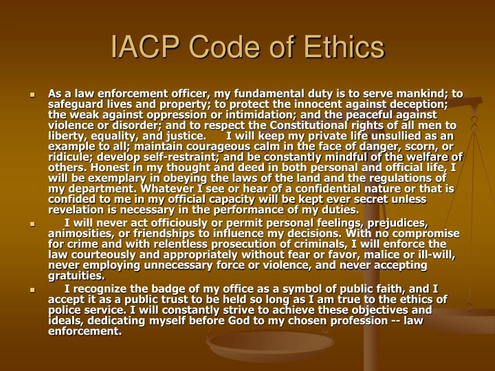 PPT Issues in Police Ethics PowerPoint Presentation ID