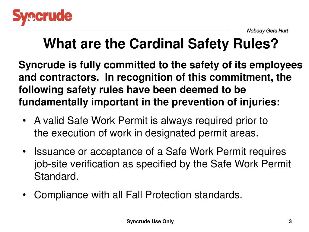 PPT Cardinal Safety Rules Communication Package for L5 Leaders