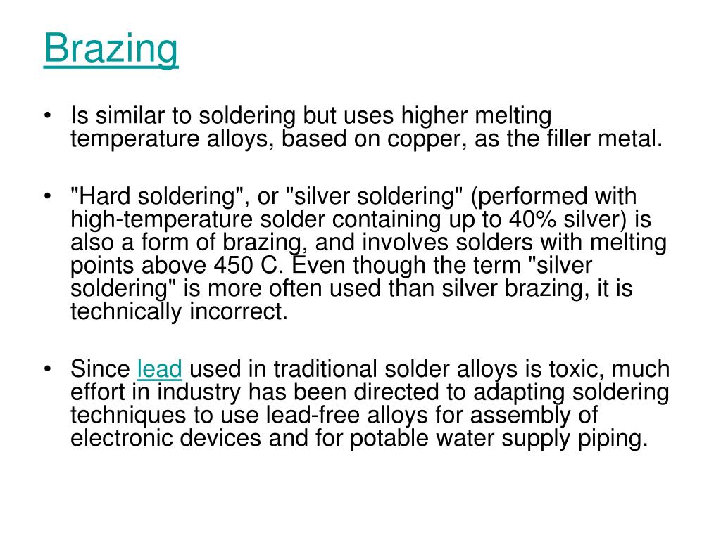 PPT Soldering and Brazing PowerPoint Presentation, free download ID