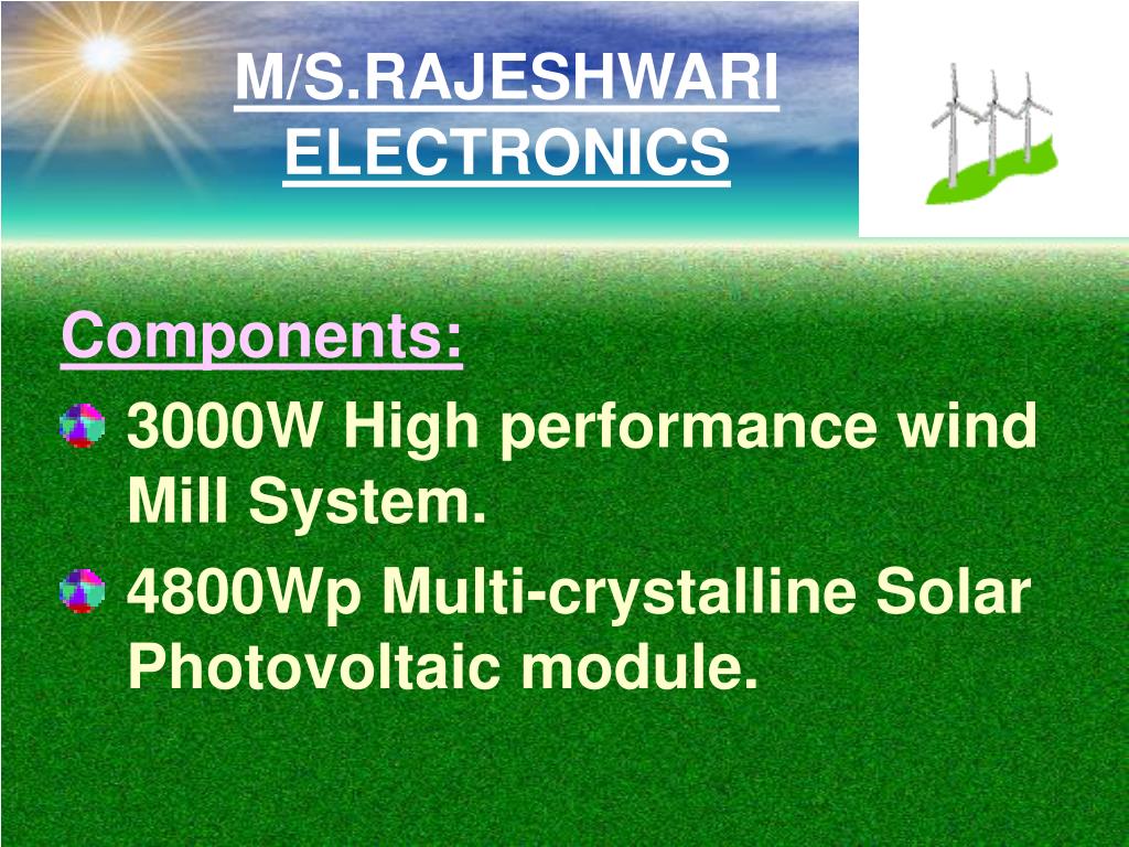 PPT A PRESENTATION ON SOLAR WIND HYBRID SYSTEM BY PowerPoint