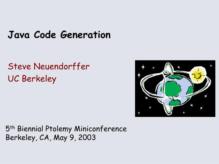 PPT Java Code Generation PowerPoint Presentation, free download ID