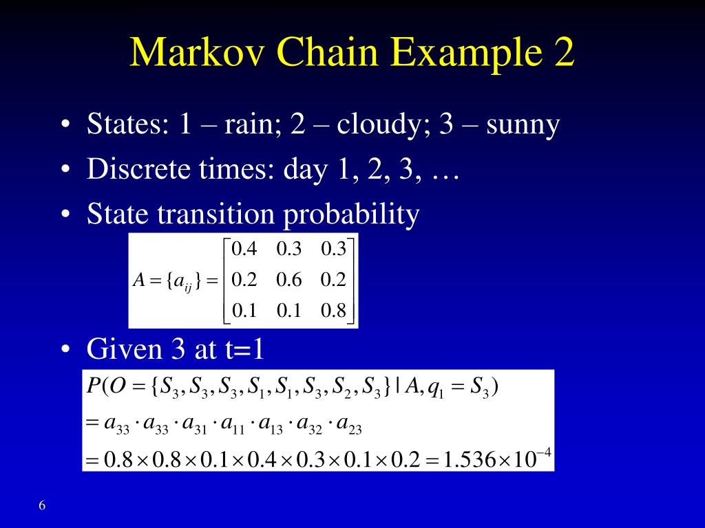 Markov chain example problems with solutions pdf