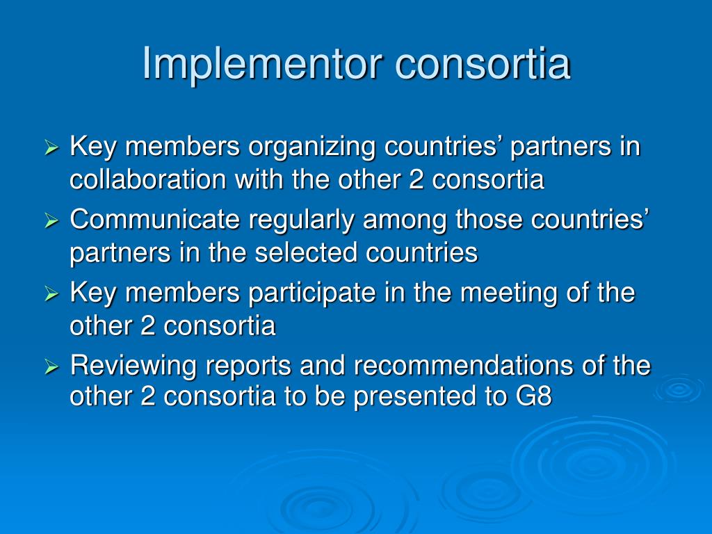PPT Synergy among the 3 consortia PowerPoint Presentation, free