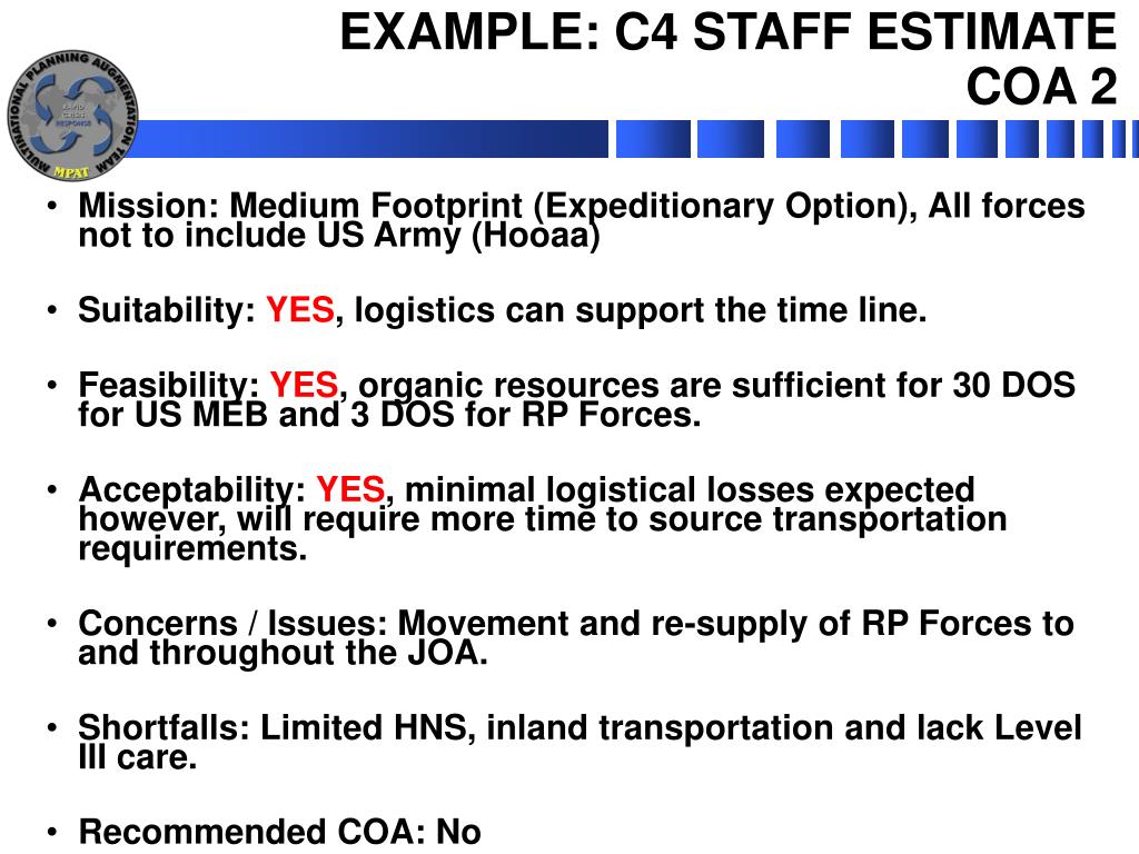 PPT Multinational Force Staff Estimates PowerPoint Presentation, free