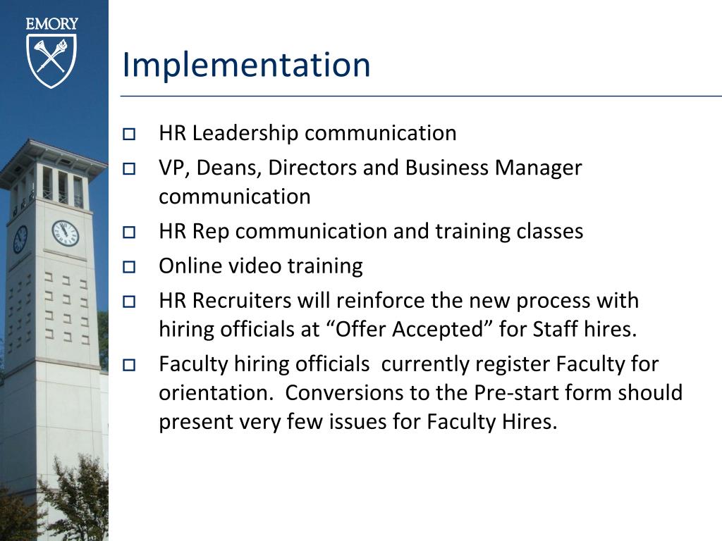 PPT Emory HR PreStart Service PowerPoint Presentation, free download