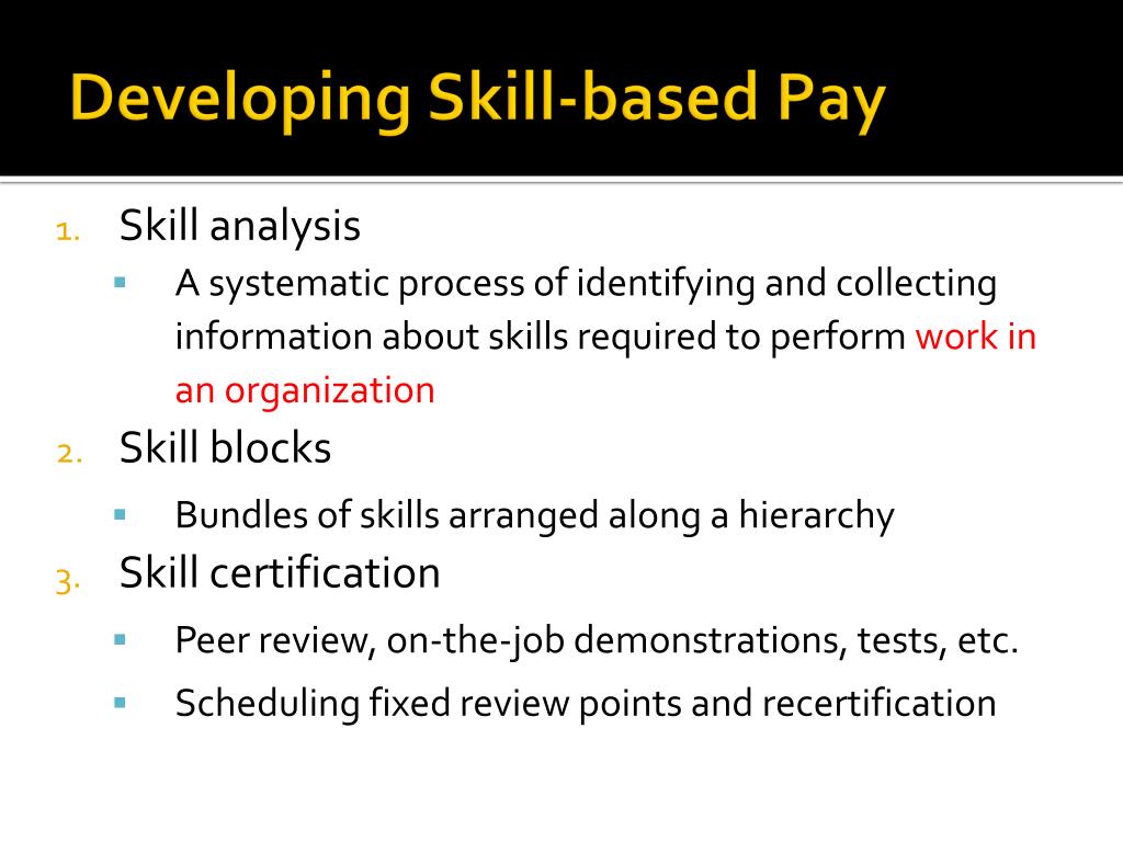 PPT PersonBased Pay Skill Plans PowerPoint Presentation, free
