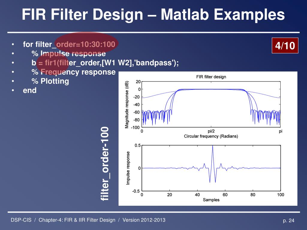 PPT DSPCIS Chapter4 FIR & IIR Filter Design PowerPoint