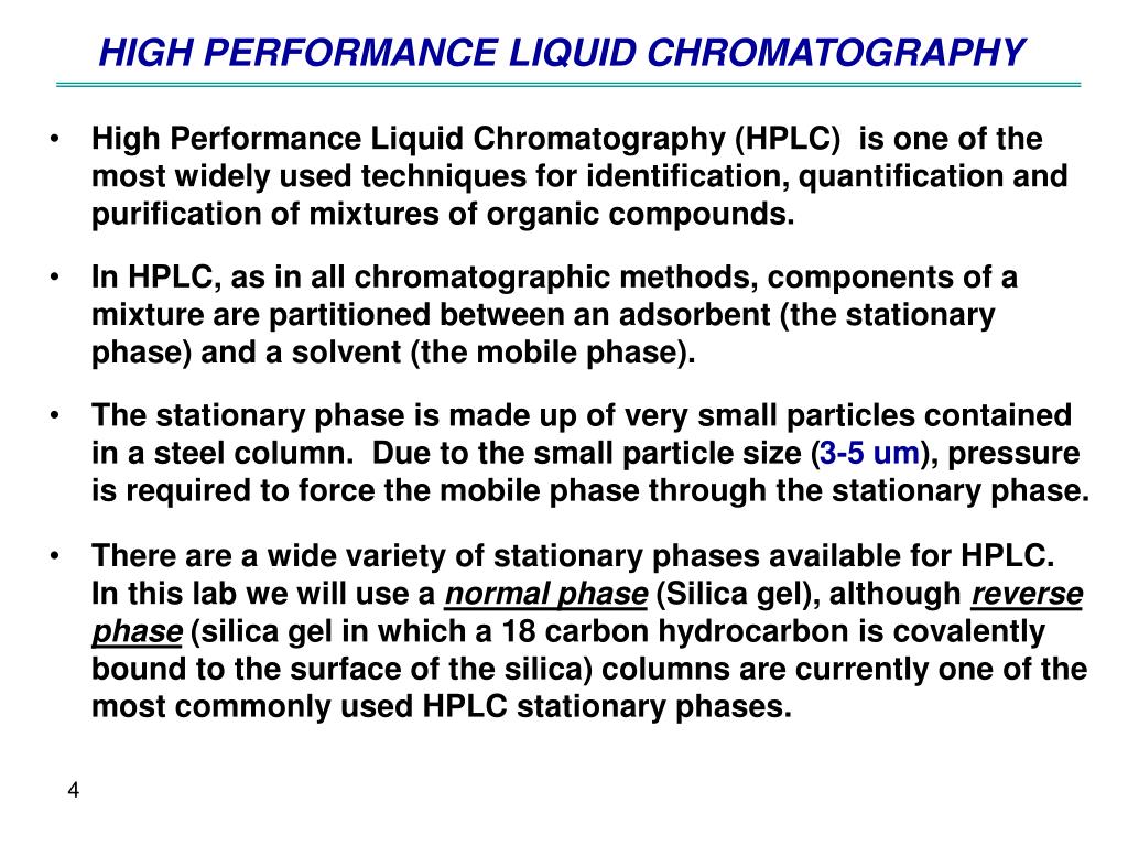 PPT High Performance Liquid Chromatography (HPLC) PowerPoint