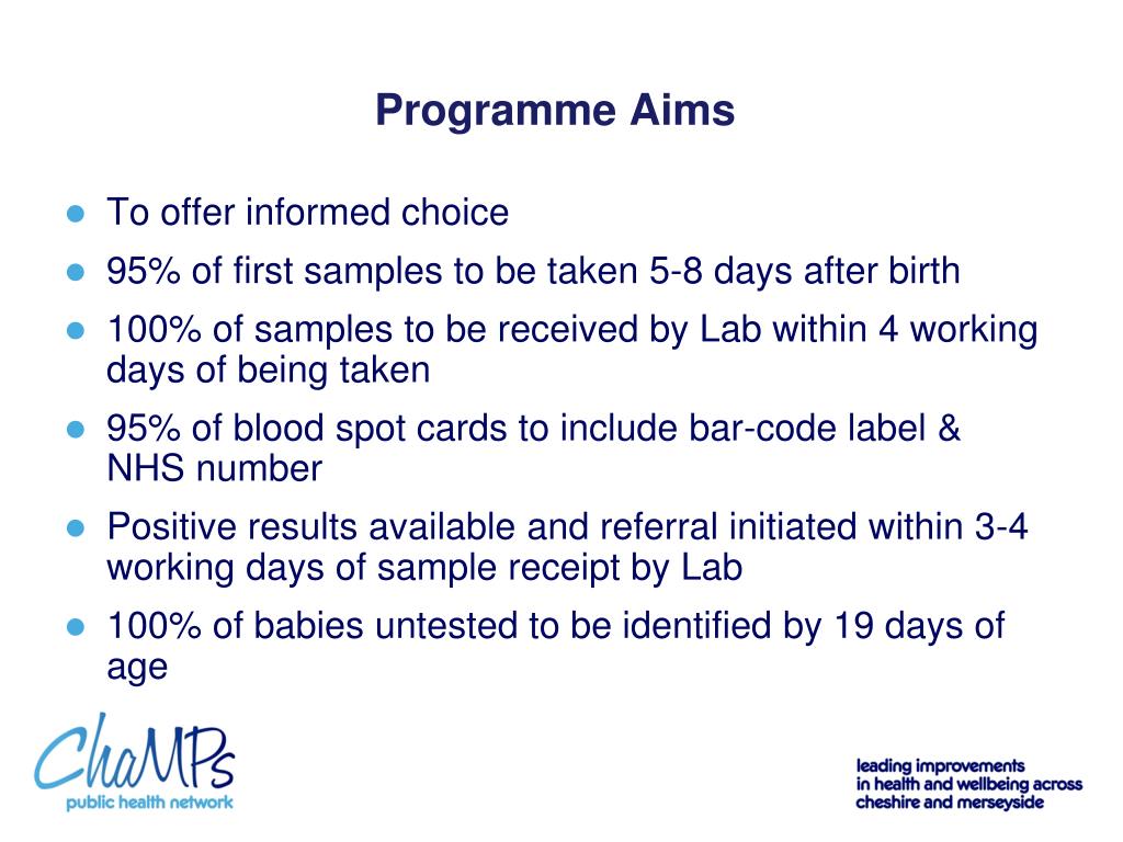 PPT NHS Blood Spot Screening Programme PowerPoint Presentation, free