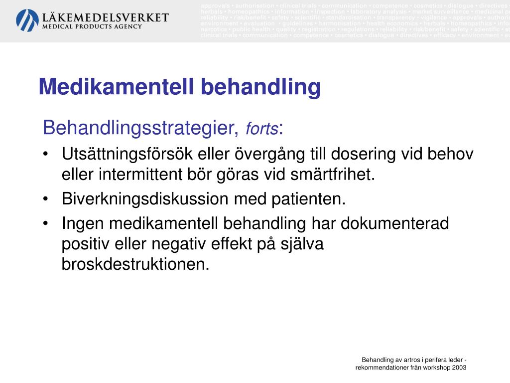 PPT Behandling av artros i perifera leder PowerPoint Presentation